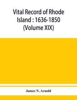 Front cover_Vital Record Of Rhode Island