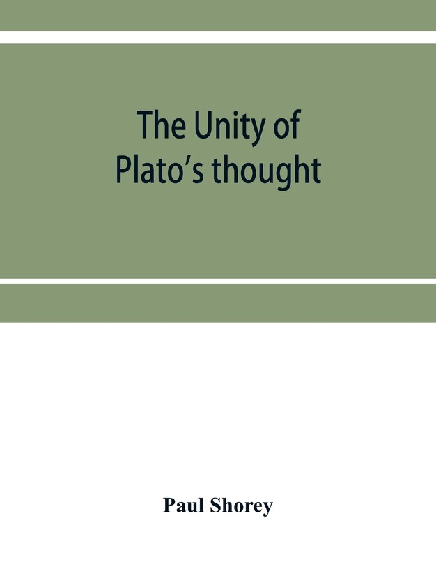 Couverture_The unity of Plato's thought