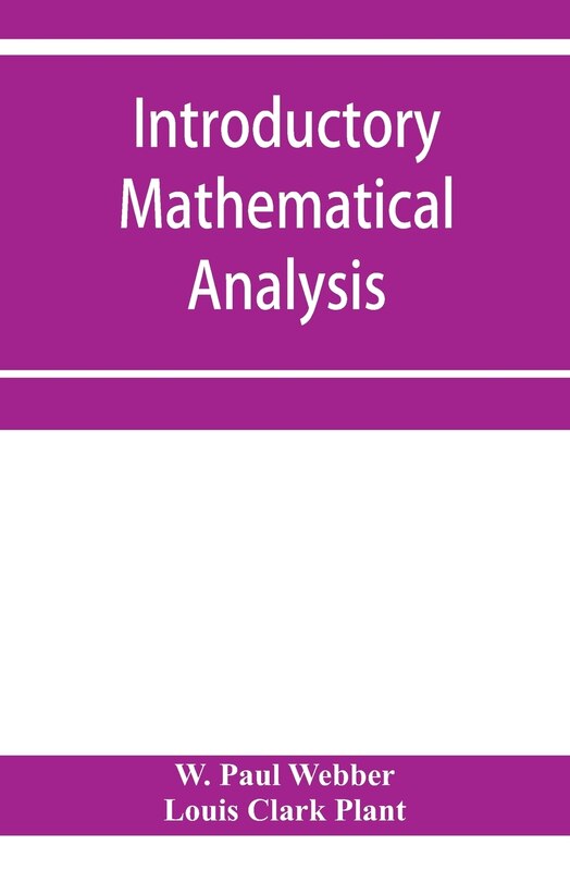 Front cover_Introductory mathematical analysis