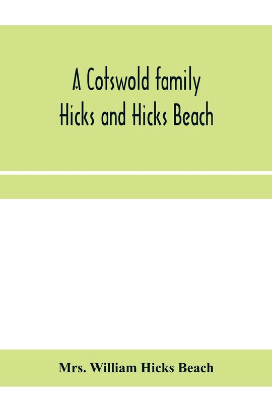 Front cover_A Cotswold family