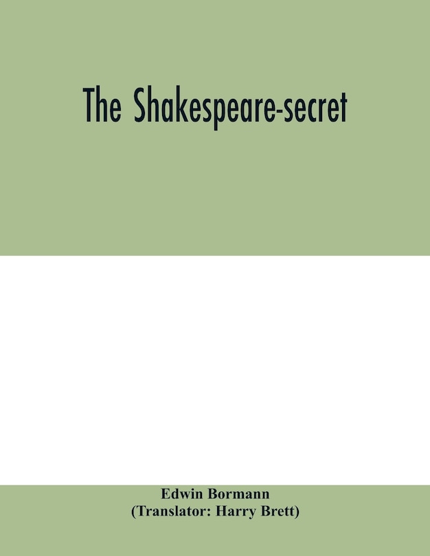 Front cover_The Shakespeare-secret