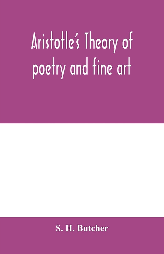 Couverture_Aristotle's theory of poetry and fine art