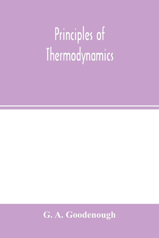 Front cover_Principles Of Thermodynamics