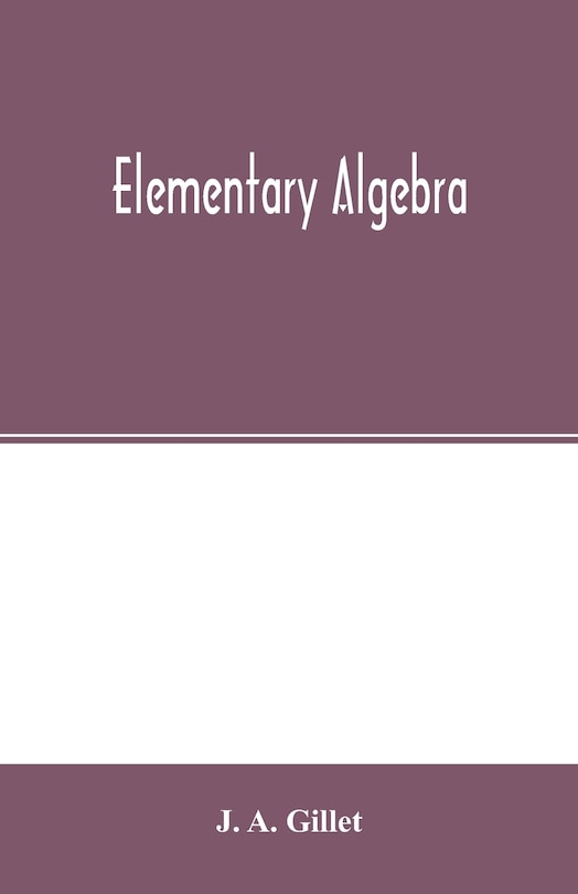 Couverture_Elementary Algebra