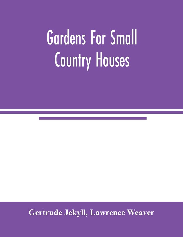 Front cover_Gardens for small country houses