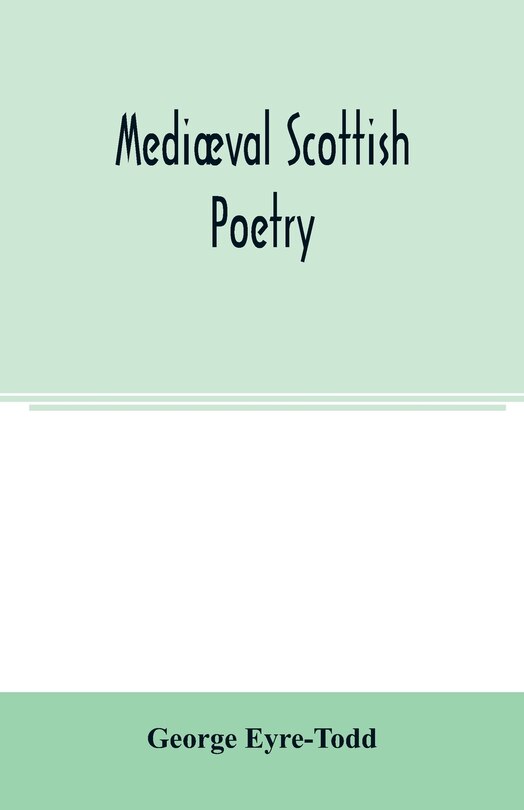 Couverture_Mediæval Scottish poetry