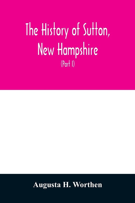 Couverture_The history of Sutton, New Hampshire