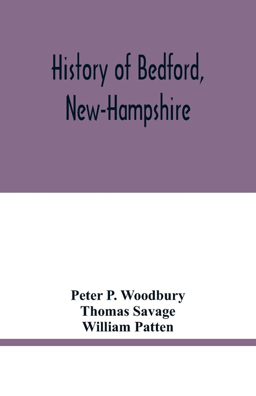 Front cover_History of Bedford, New-Hampshire