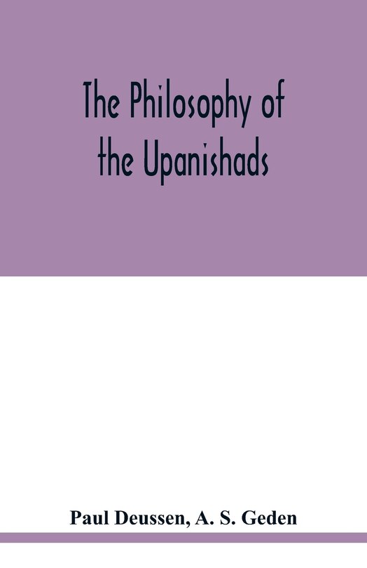 Couverture_The philosophy of the Upanishads