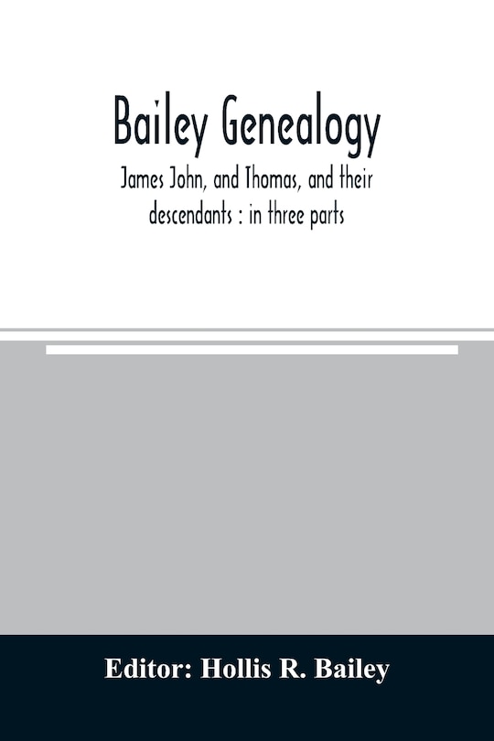 Front cover_Bailey genealogy