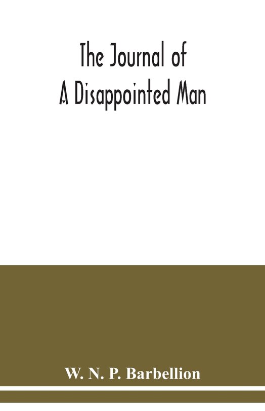 Couverture_The journal of a disappointed man