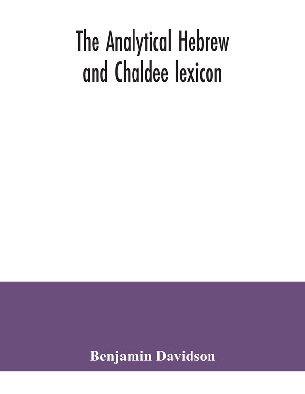 Front cover_The analytical Hebrew and Chaldee lexicon