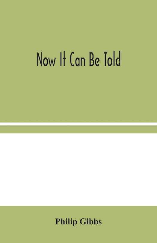 Couverture_Now It Can Be Told