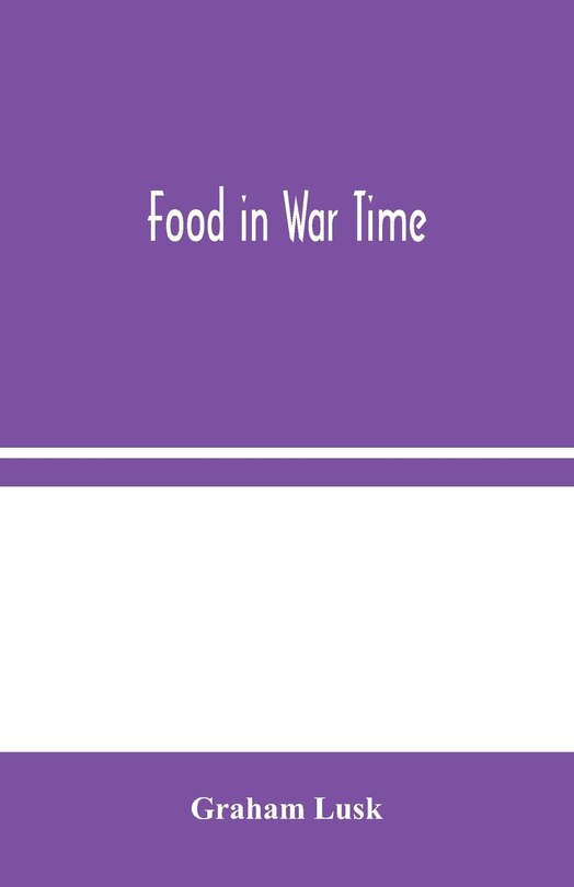 Front cover_Food in War Time
