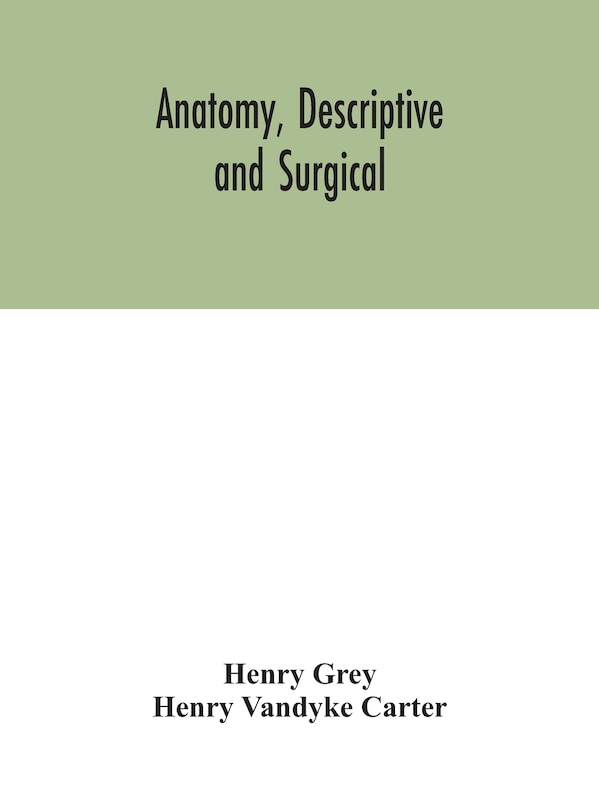Front cover_Anatomy, Descriptive and Surgical