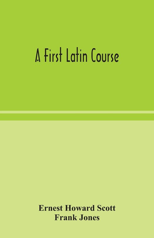Front cover_A first Latin course