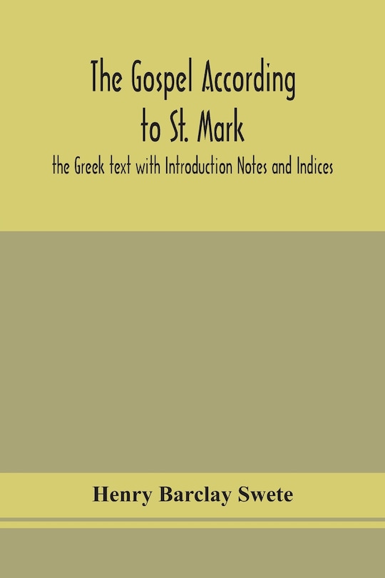 Couverture_The Gospel according to St. Mark