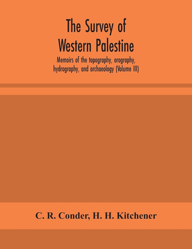 Front cover_The survey of western Palestine