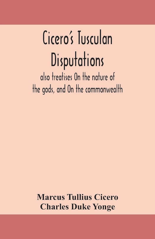 Couverture_Cicero's Tusculan disputations