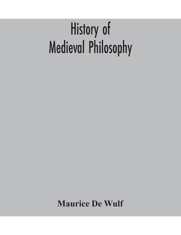 Front cover_History of medieval philosophy