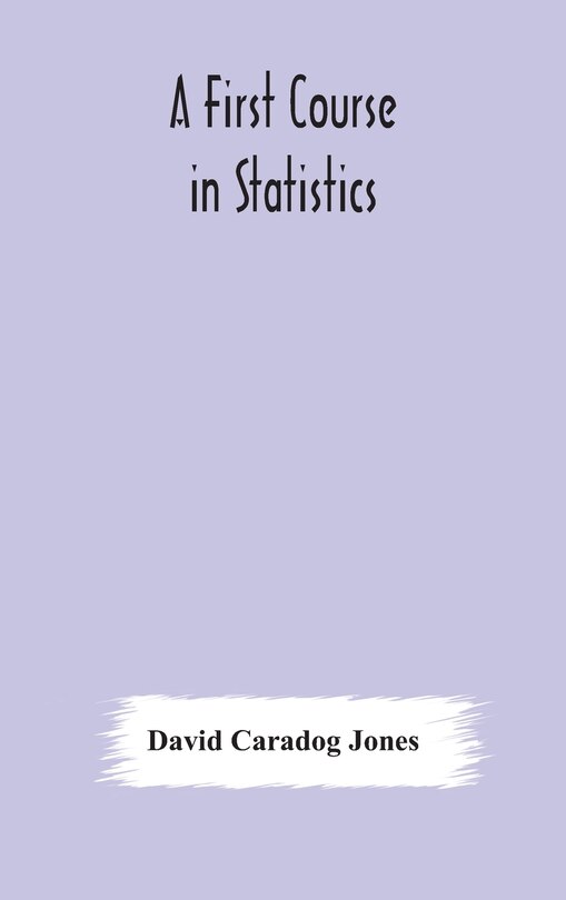 Couverture_A first course in statistics