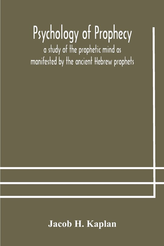 Front cover_Psychology of prophecy