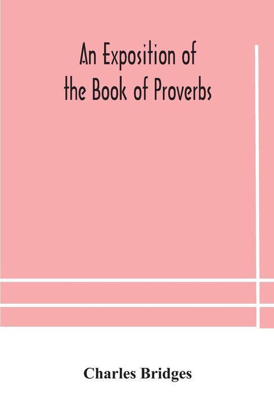 Couverture_An exposition of the Book of Proverbs
