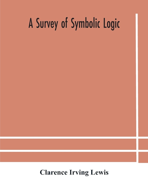 Couverture_A survey of symbolic logic