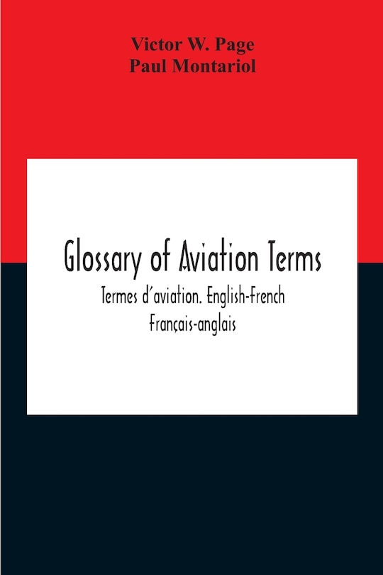 Couverture_Glossary Of Aviation Terms. Termes D'Aviation. English-French. Français-Anglais