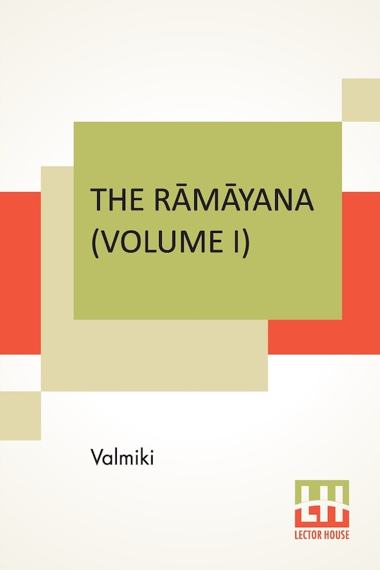 Couverture_The Rāmāyana (Volume I)