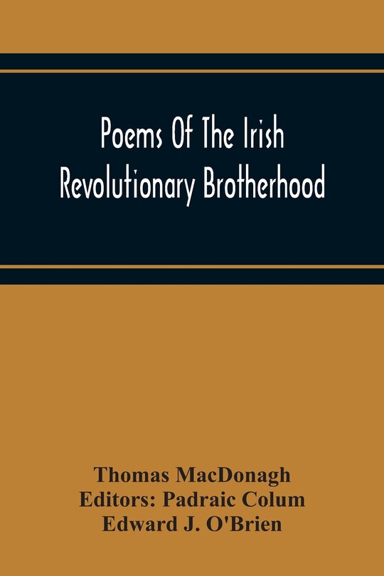 Front cover_Poems Of The Irish Revolutionary Brotherhood