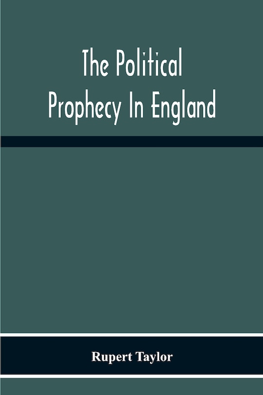 Front cover_The Political Prophecy In England