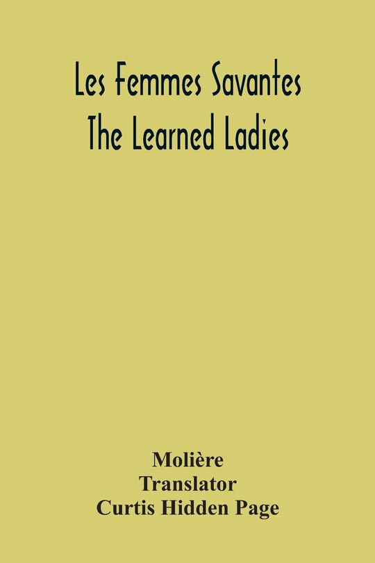 Front cover_Les Femmes Savantes