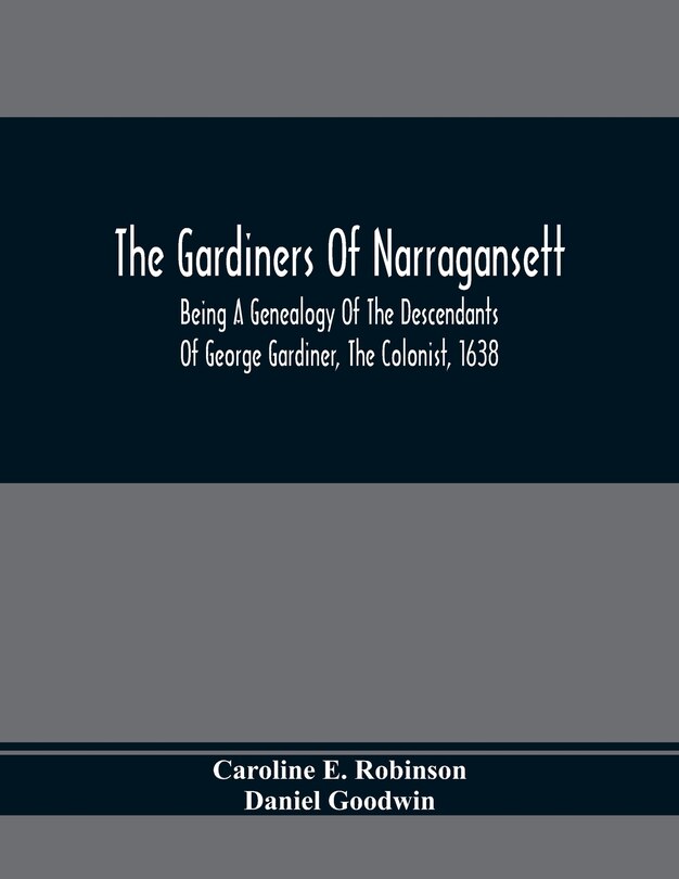 Couverture_The Gardiners Of Narragansett