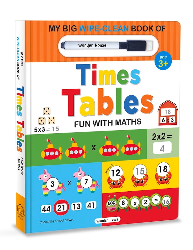 Front cover_My Big Wipe And Clean Book of Times Tables for Kids