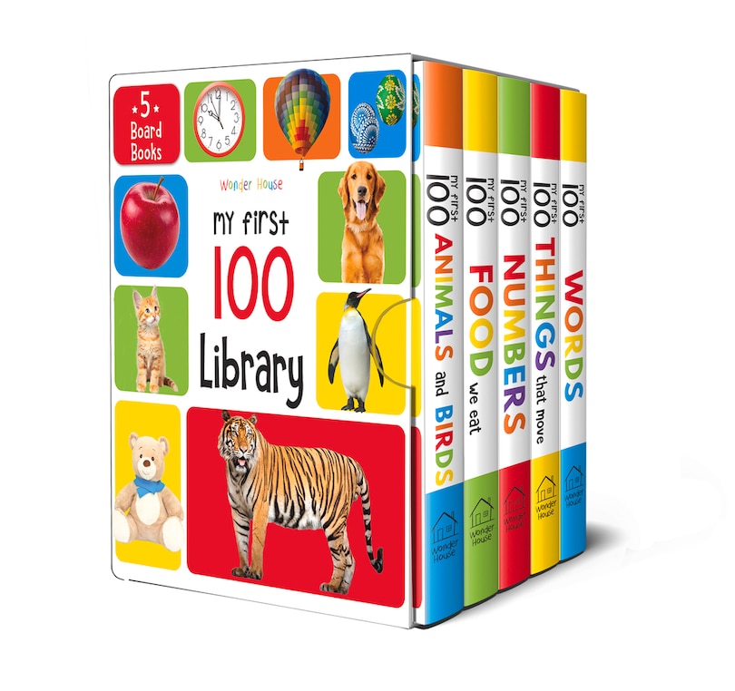 My First 100 Library: Boxset of 5 Early Learning Board Books