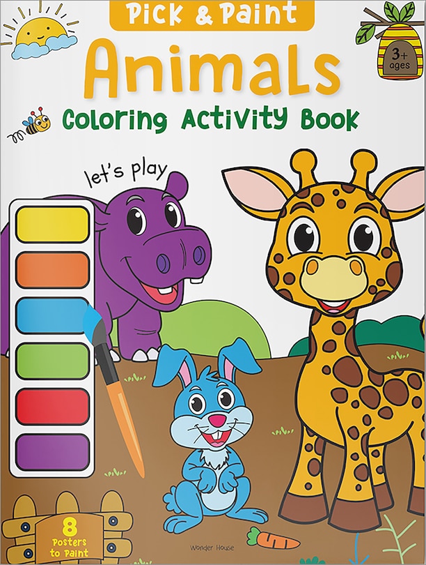 Couverture_Pick and Paint Coloring Activity Book For Kids: Animals