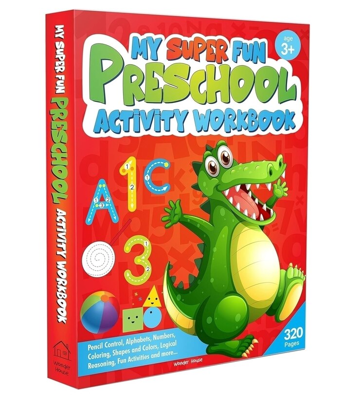 Front cover_My Super Fun Preshool Activity Workbook for Children