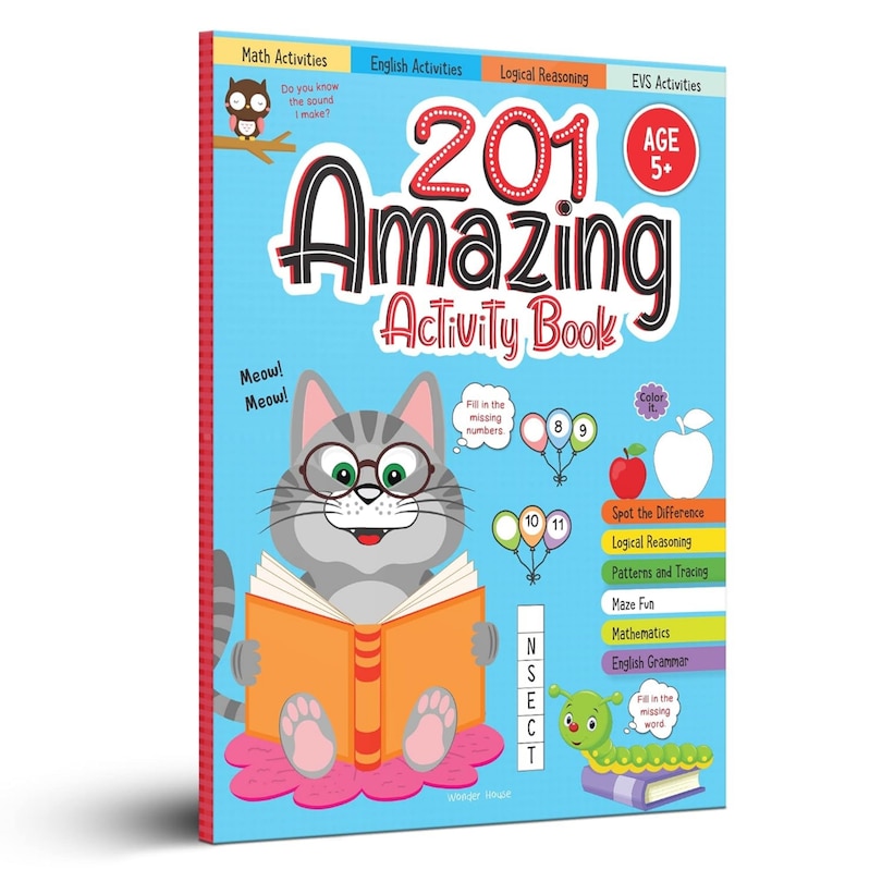 Front cover_201 Amazing Activity Book: Fun Activities and Puzzles