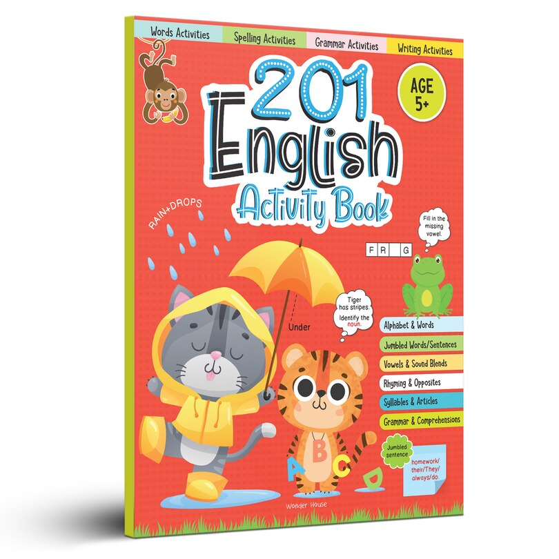 Couverture_201 English Activity Book: Fun Activities and Grammar Exercises