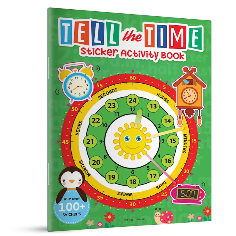 Front cover_Tell the Time Sticker Activity Book: 100+ Stickers