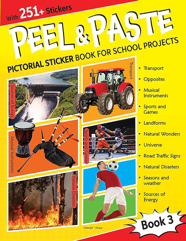 Couverture_Peel & Paste - Pictorial Sticker Book For School Projects - Book 3