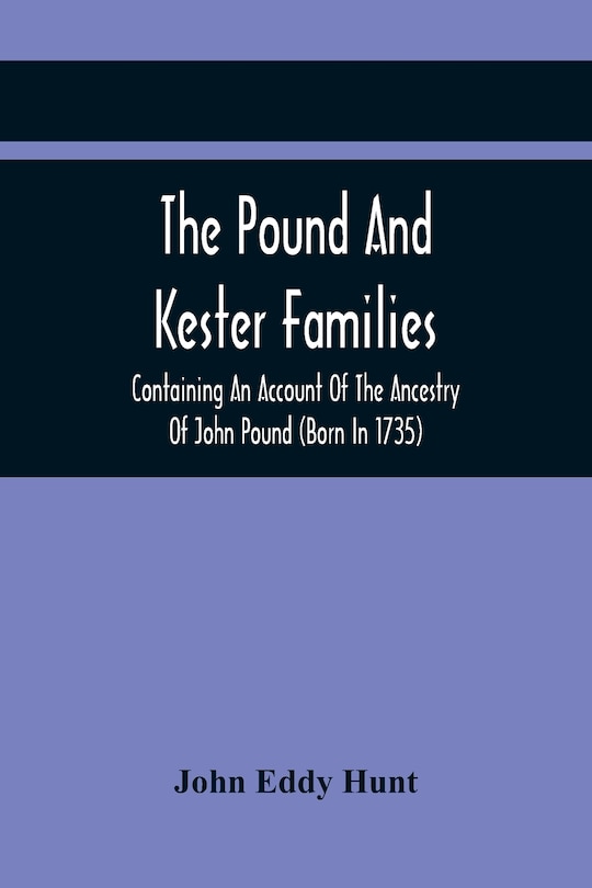 Front cover_The Pound And Kester Families