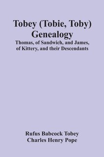 Front cover_Tobey (Tobie, Toby) Genealogy