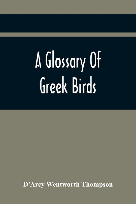 Front cover_A Glossary Of Greek Birds