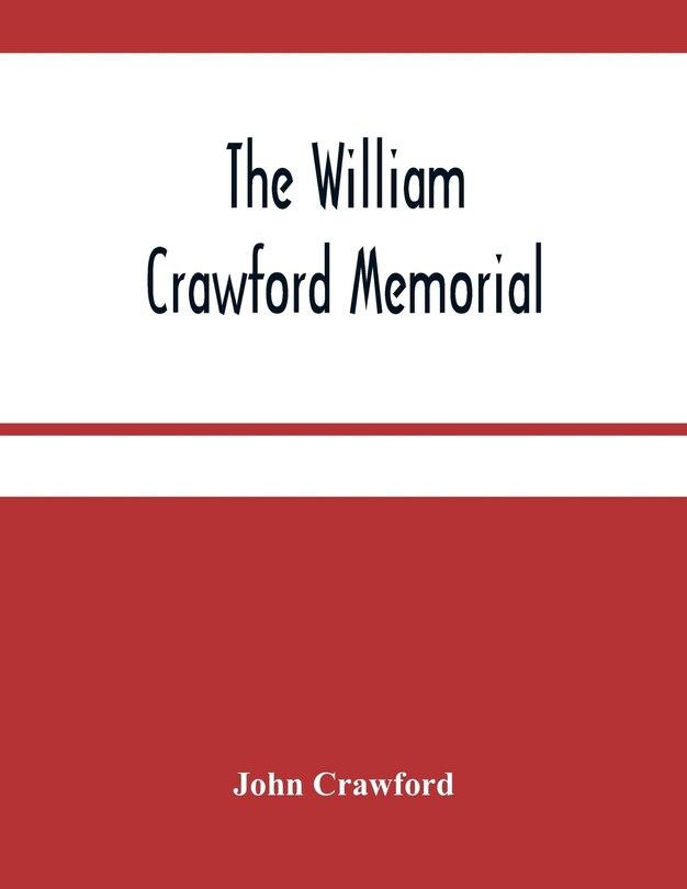 Couverture_The William Crawford Memorial