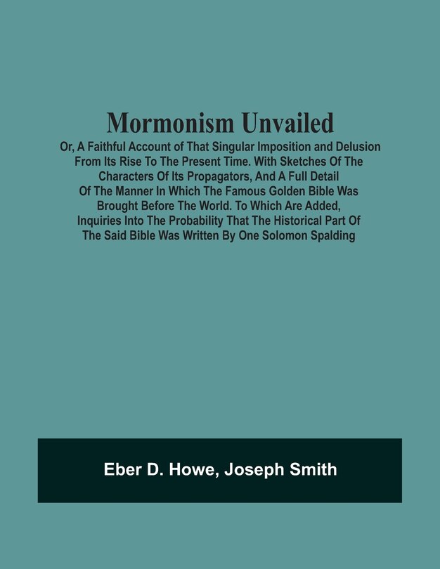 Front cover_Mormonism Unvailed