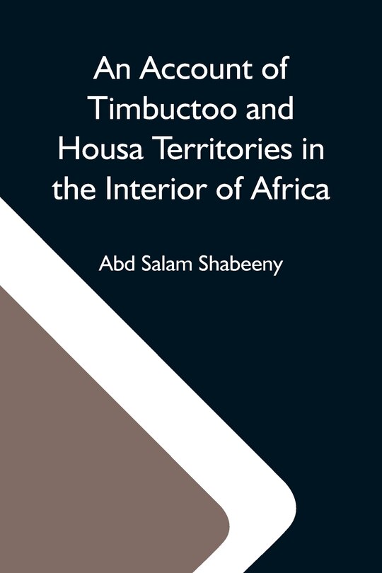 Front cover_An Account Of Timbuctoo And Housa Territories In The Interior Of Africa