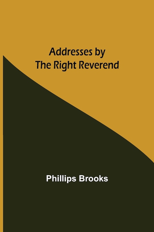 Couverture_Addresses by the Right Reverend