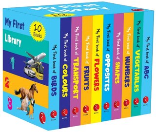 Front cover_My First Library - Set Of 10 Books (Box Set) - Kids Learning Board Books